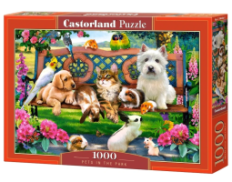 Puzzle Castorland - 1000 dílků - Mazlíčci v parku - C-104406-2