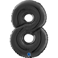 Fóliový balónek 66 cm - číslice 8 - černá - W26048K-P