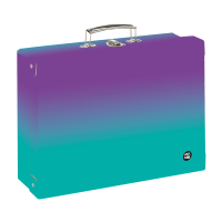 Hranatý kufřík A4 lamino - OXY Ombre - purple/blue - 6-06224