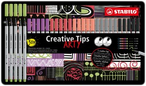 Kreativní set STABILO Creative Tips ARTY - 30 ks sada - PASTEL - 6 různých barev