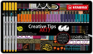 Kreativní set STABILO Creative Tips ARTY - 50 ks sada - URBAN - 10 různých barev