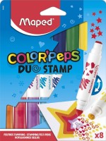 Oboustranné fixy MAPED Color´Peps Duo Stamp - 8 barev - 0081/9846808