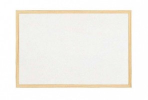 Magnetická tabule bílá - 60 x 90 cm - dřevěný rám - BI-2010