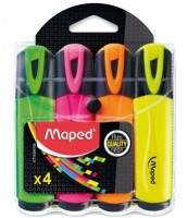 Zvýrazňovače MAPED Fluo'Peps Classic - 4 ks - 0063/9742547