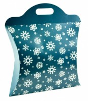Papírová taška - vánoční - vločky - 00500060