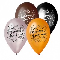 Balónky nafukovací - potisk Šťastný Nový rok - 6 ks - PGS110