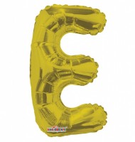 Balónek fóliový 35 cm - písmeno E - zlatý - K35072-14S
