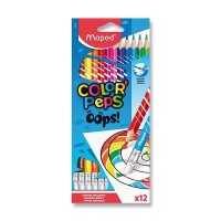 Pastelky MAPED Color'Peps Oops! - 12 ks s pryží - 0086/9832812