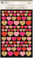 Samolepky srdce - 14 x 25 cm - 2 archy - 15046