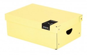 Krabice lamino malá - PASTELINi žlutá - 35,5 x 24 x 9 cm - 7-01621