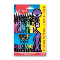 Pastelky MAPED Color'Peps Monster - 18 ks - 0086/9862600