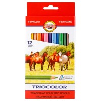 Souprava trojhranných pastelek Triocolor - 12 ks - 3142