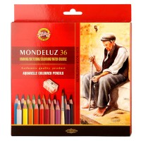 Souprava akvarelových pastelek Mondeluz - 36 ks - 3712
