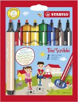 Dětský fix STABILO Trio Scribbi - sada 8 barev - 368/8