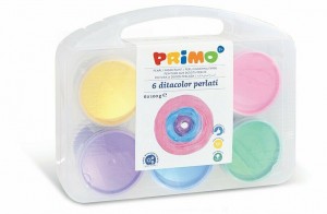 Prstové barvy Primo - sada 6 x 100g - perleťové - 229TPD100S