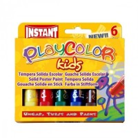 Tuhé temperové barvy Playcolor - 6 ks