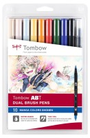 Fixy Tombow - Dual Brush Pens - Manga - 10 ks - TABT-10C-MA