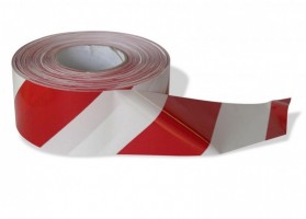 Výstražná páska červeno - bílá 200 m x 7 cm