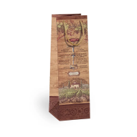 Dárková taška na víno NATUR - 11 x 36 cm - 0734-0069