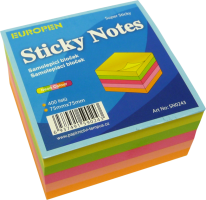 Samolepicí bloček Notes - 75 x 75 mm - neonové barvy