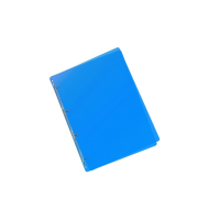 Pořadač A5 - 4 kroužky - průhledný - Lines modrá - 2-244
