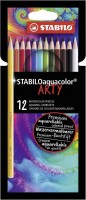 Sada akvarelových pastelek STABILO Aquacolor ARTY - 12 ks - 1612-1-20